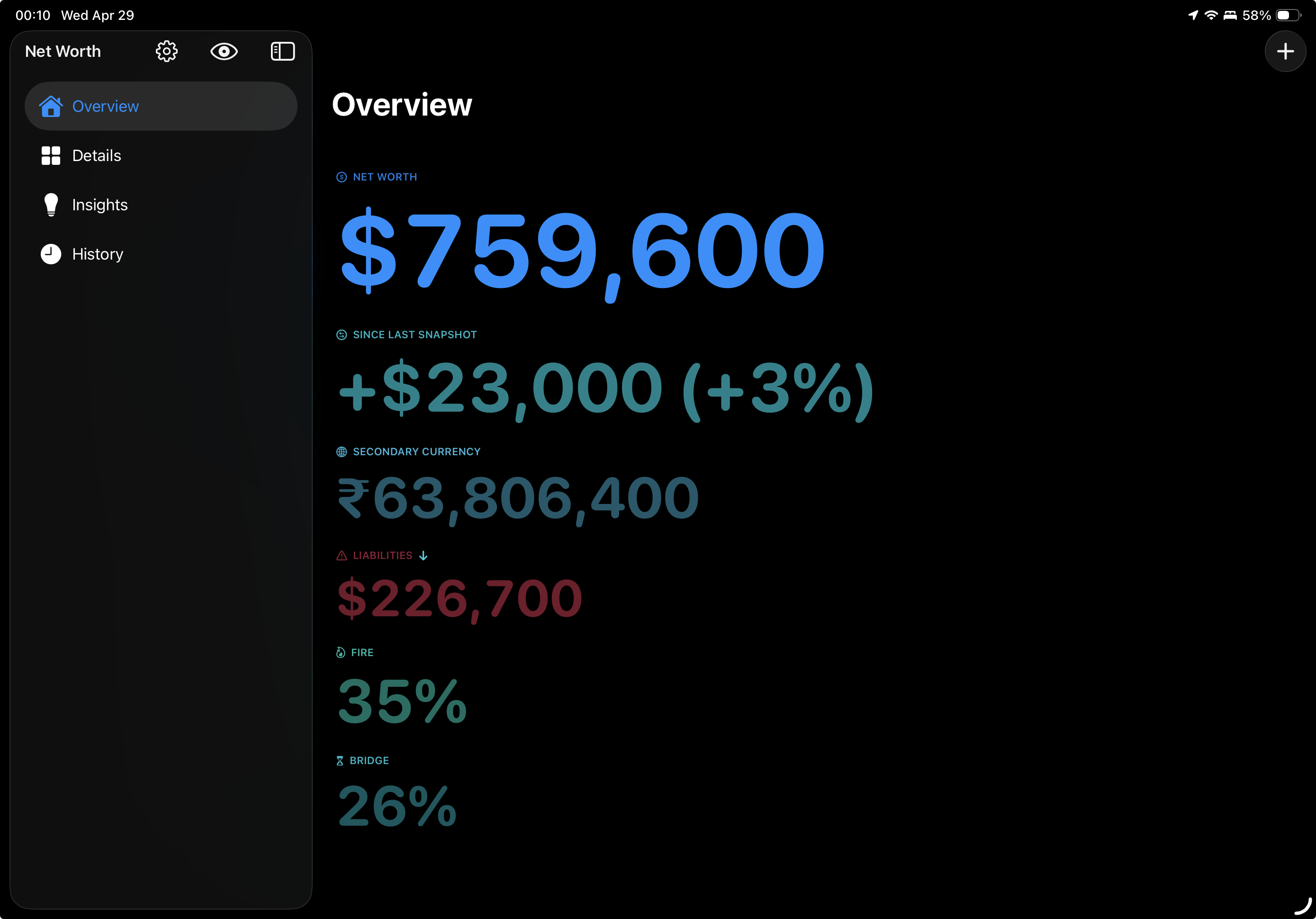 FinanceForest: Net Worth preview